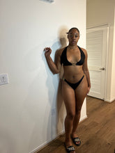 Simply Powerful 2 Piece Metal Rings Swimsuit (BLACK)