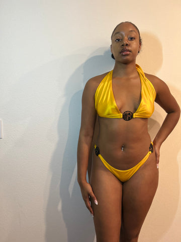 Simply Powerful 2 Piece Metal Rings Swimsuits (GOLD & ROSE GOLD)
