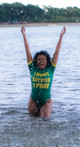 “I Don’t Stress, I Pray” Swimsuit