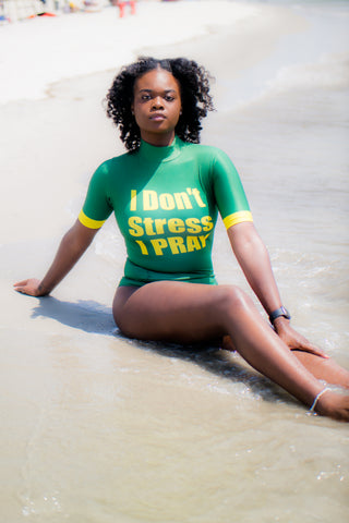 “I Don’t Stress, I Pray” Swimsuit